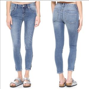 Free People • High Rise Ankle Zip Jeans